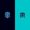 Set logo design inspiration, initial letters of the BP logo icon. -Vectors Royalty Free Stock Photo
