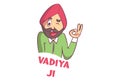 Vector Cartoon Illustration Of Punjabi Man Royalty Free Stock Photo