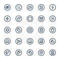 UI, UX - 25 icons image. Royalty Free Stock Photo