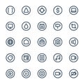 UI, UX - 25 icons image. Royalty Free Stock Photo