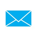 Mail icon blue color isolated vector Royalty Free Stock Photo