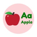 Alphabet Fruit A Apple Illustration Vector For Children Royalty Free Stock Photo