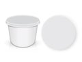 White plastic glass for your design and logo. Royalty Free Stock Photo