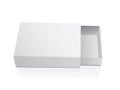 Rectangular box on a white background top view mock up Royalty Free Stock Photo