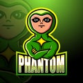 Phantom mascot esport logo design Royalty Free Stock Photo