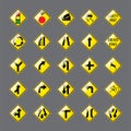 International Road sign set.