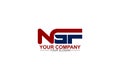 Bold initial NGF Logo template Royalty Free Stock Photo