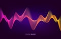 Vector sound wave flow. Voice and sound recognition concept.