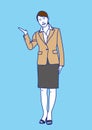 Business woman Guidance Vector illustration