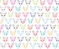 Illustration of colorful pattern of emotional icon cats