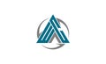 Strong WAC initial logo template vector icon forming a mountain