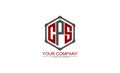 geometric initial CPS Logo template vector Royalty Free Stock Photo