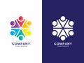 Modern Community Hexagon logo. For personal or business. Colorful gradient concept.