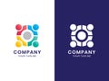 Modern Community Circle logo. For personal or business. Colorful gradient concept.