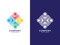 Modern Community Circle logo. For personal or business. Colorful gradient concept.