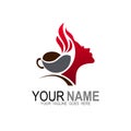 Coffee logo vintage, Cafe logo. coffee drink icons Royalty Free Stock Photo