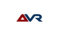 Minimalis and modern AVR strong initial logo template Royalty Free Stock Photo