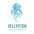 Jellyfish logo graphic design concept.