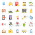 Vacations & Traveling Flat Icons Pack