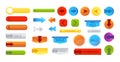 Web Button icon set in multicolors. Royalty Free Stock Photo