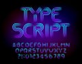 Abstract alphabet typescript. Brushed letters and numbers. Easy color change.