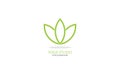 Yoga studio Logo template vector with lotus Silhouette Royalty Free Stock Photo