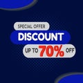 Discount 70% Banner Modern Design Background Vector Royalty Free Stock Photo