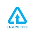 Abstract triangle arrow logo. Up arrow icon. Business concept Royalty Free Stock Photo