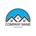 Real Estate , Property and Construction Logo design for business corporate sign . Home. house, building icon. Vector Logo Royalty Free Stock Photo