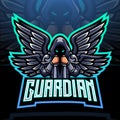 Guardian angel esport logo mascot design. Royalty Free Stock Photo