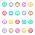 User Interface - 20 icons image. Royalty Free Stock Photo