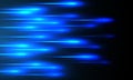 Blue light beam speed technology futuristic on black background vector Royalty Free Stock Photo