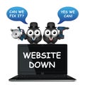 Comical website down Royalty Free Stock Photo