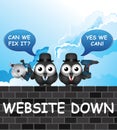 Comical website down Royalty Free Stock Photo