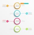 Creative concept for infographic. Business data visualization. Abstract elements diagram with 4 steps, options, parts or processes Royalty Free Stock Photo