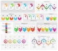 Big collection of colorful infographic Royalty Free Stock Photo
