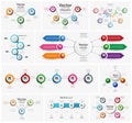 Big collection of colorful infographic Royalty Free Stock Photo