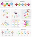 Big collection of colorful infographic Royalty Free Stock Photo