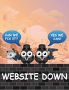 Comical website down Royalty Free Stock Photo