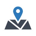 Map location flat vector icon Royalty Free Stock Photo