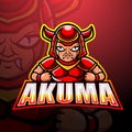 Akuma mascot esport logo design Royalty Free Stock Photo
