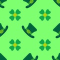 Seamless Patrick`s Day`s Hat Pattern Vector Illustration EPS 10.