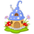 Cartoon Fairy house in the shape of a hat Royalty Free Stock Photo