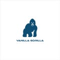 Gorilla logo design vector image