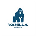 Gorilla logo design vector image