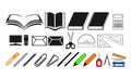 Simple most used stationary icon template