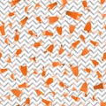 Vector seamless pattern with different monochrome cocktails.