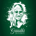 Vector illustration 2nd October mahatma gandhi jayanti indian freedom fighter design