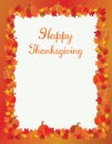 Thanksgiving frame isolated on white background.