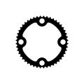 Simple Flat Monochrome bicycle sprocket icon. Chainrings, Bike gear icon. Royalty Free Stock Photo